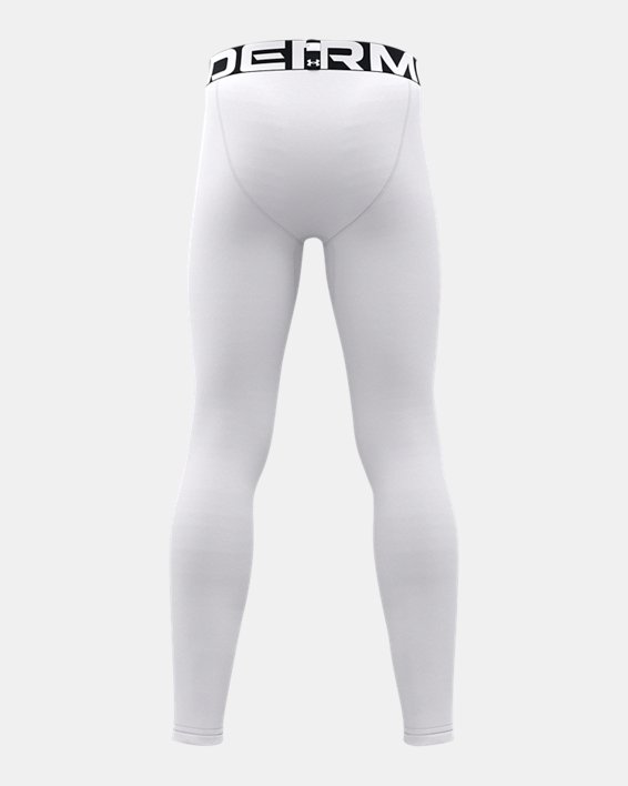 Boys' ColdGear® Leggings, White, pdpMainDesktop image number 2